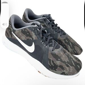 Nike Flex Trainer 8 Camo green Running Sneakers Shoes Women's US 8